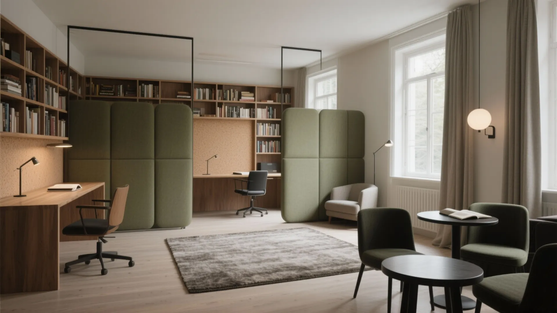 Zoned Layout with Acoustic Nooks