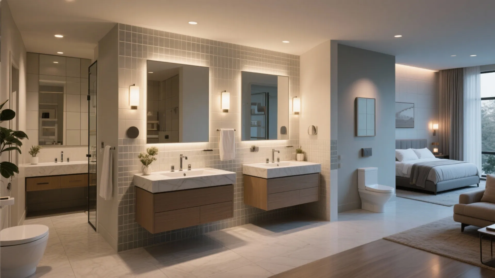 5. Zoned Bathrooms for Peak Efficiency