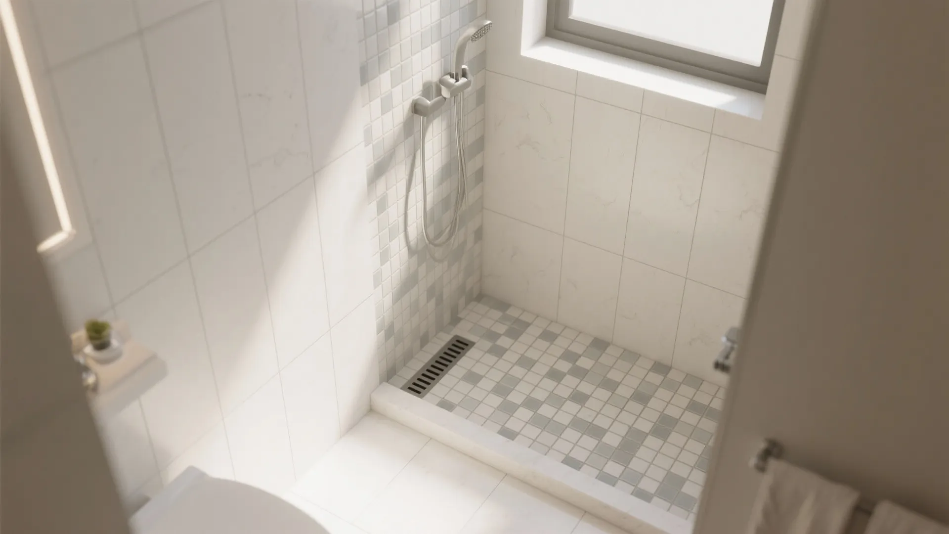 Zoned Safety: Mosaics in the Shower, Porcelain Elsewhere