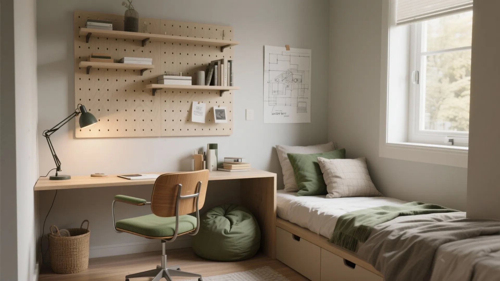 1. Zoned Corners for Study and Chill