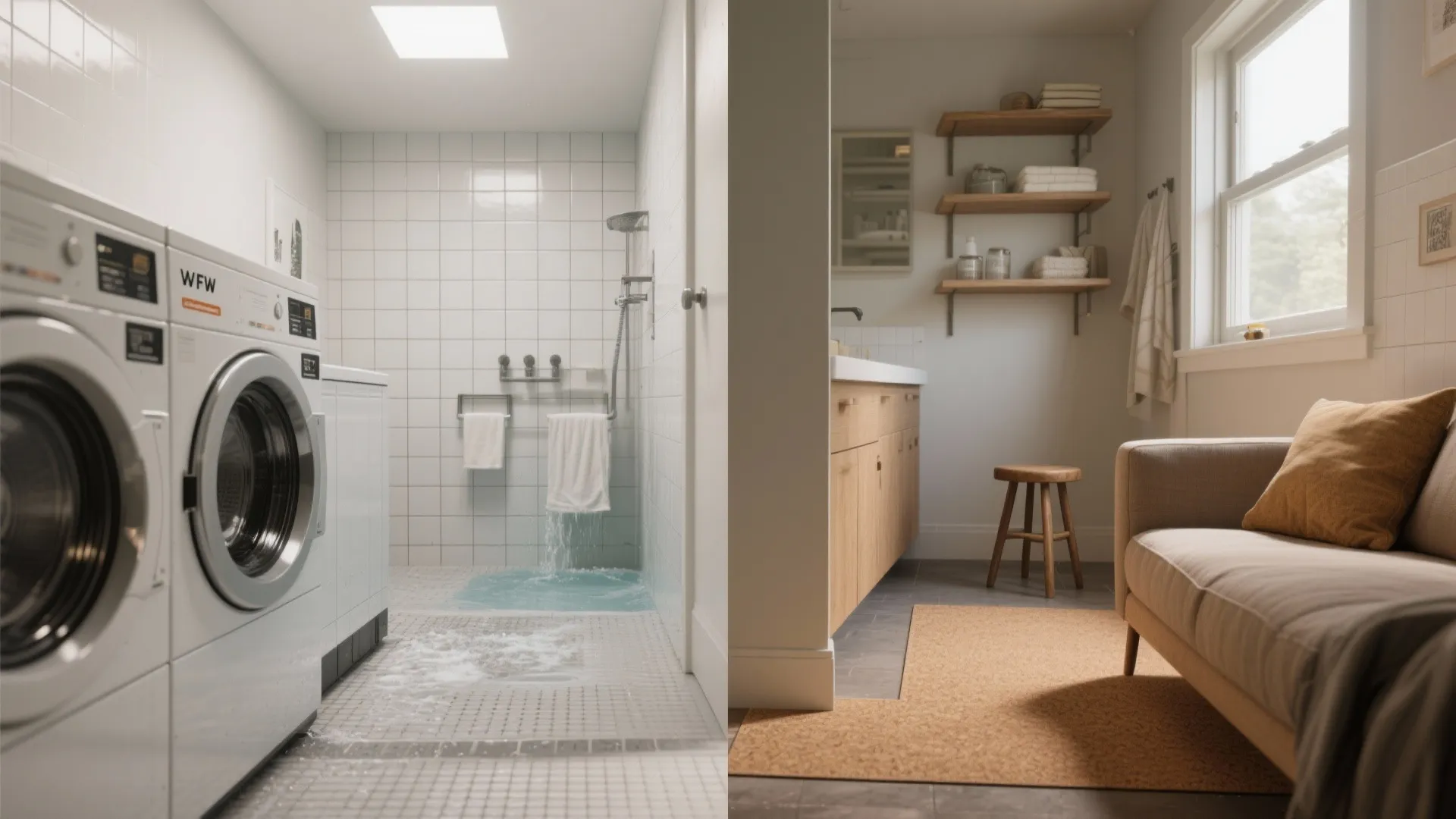 4. Zone with different flooring materials