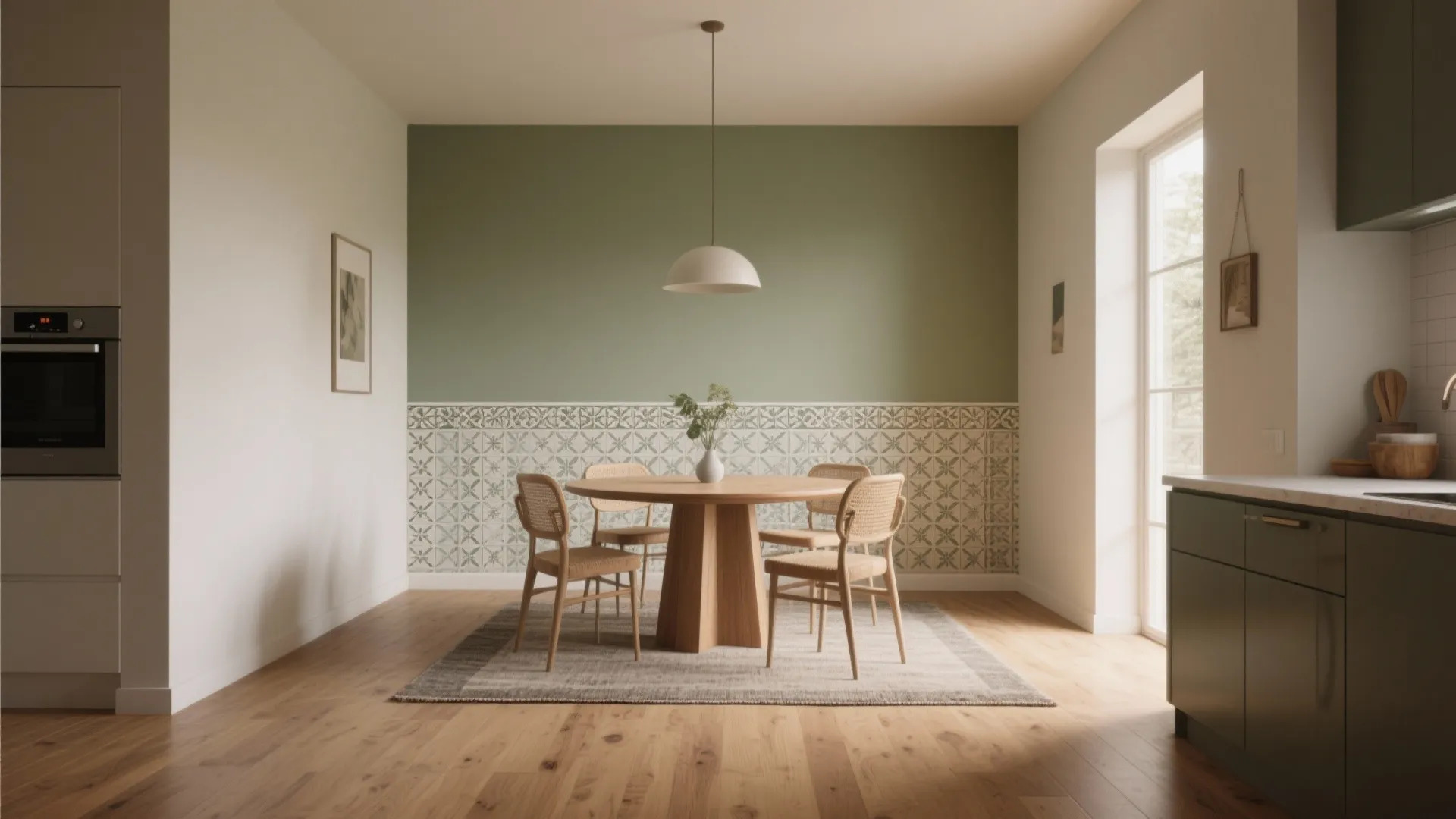 4. Visual zoning with different flooring or paint