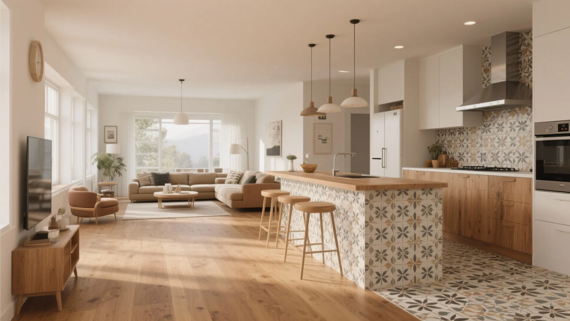 1. Define Zones with Flooring