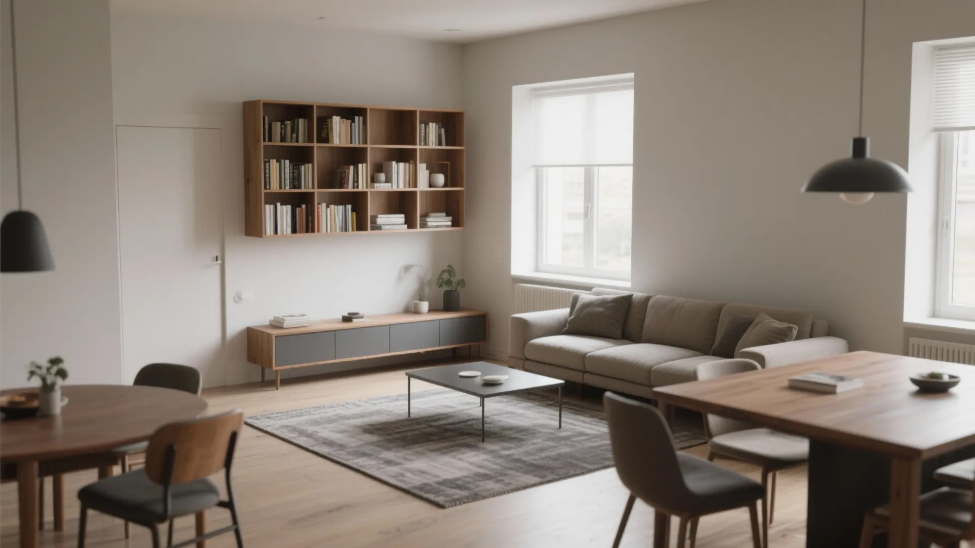 1. Flip the focus: zoned furniture instead of room dividers