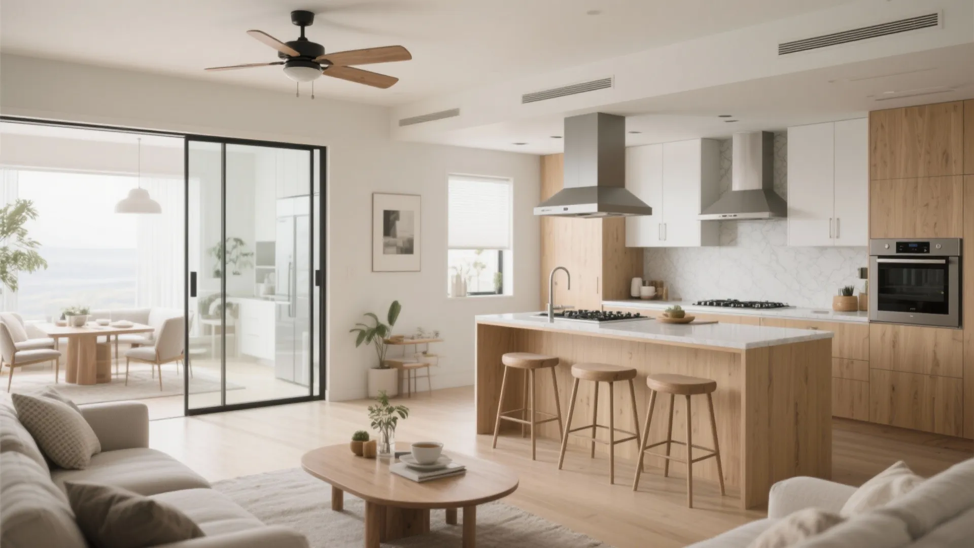 Open-Plan Living with a Zoned Kitchen