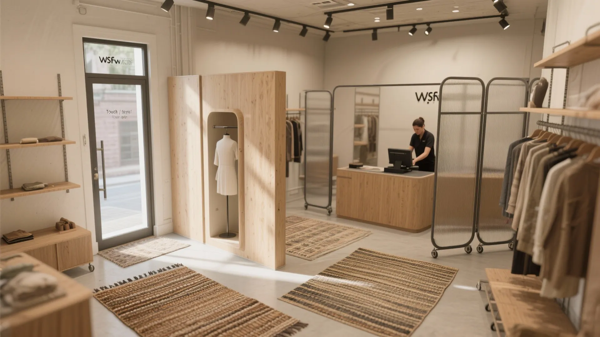 2. Zone with Low Partitions and Rugs