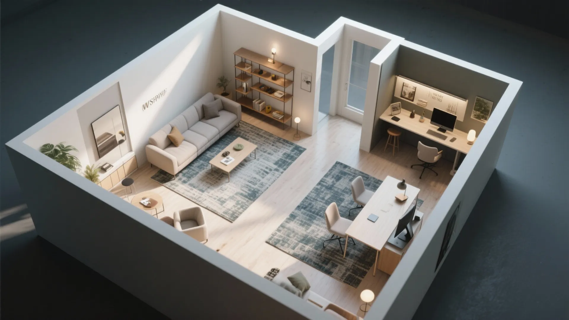 Zoned multipurpose layout