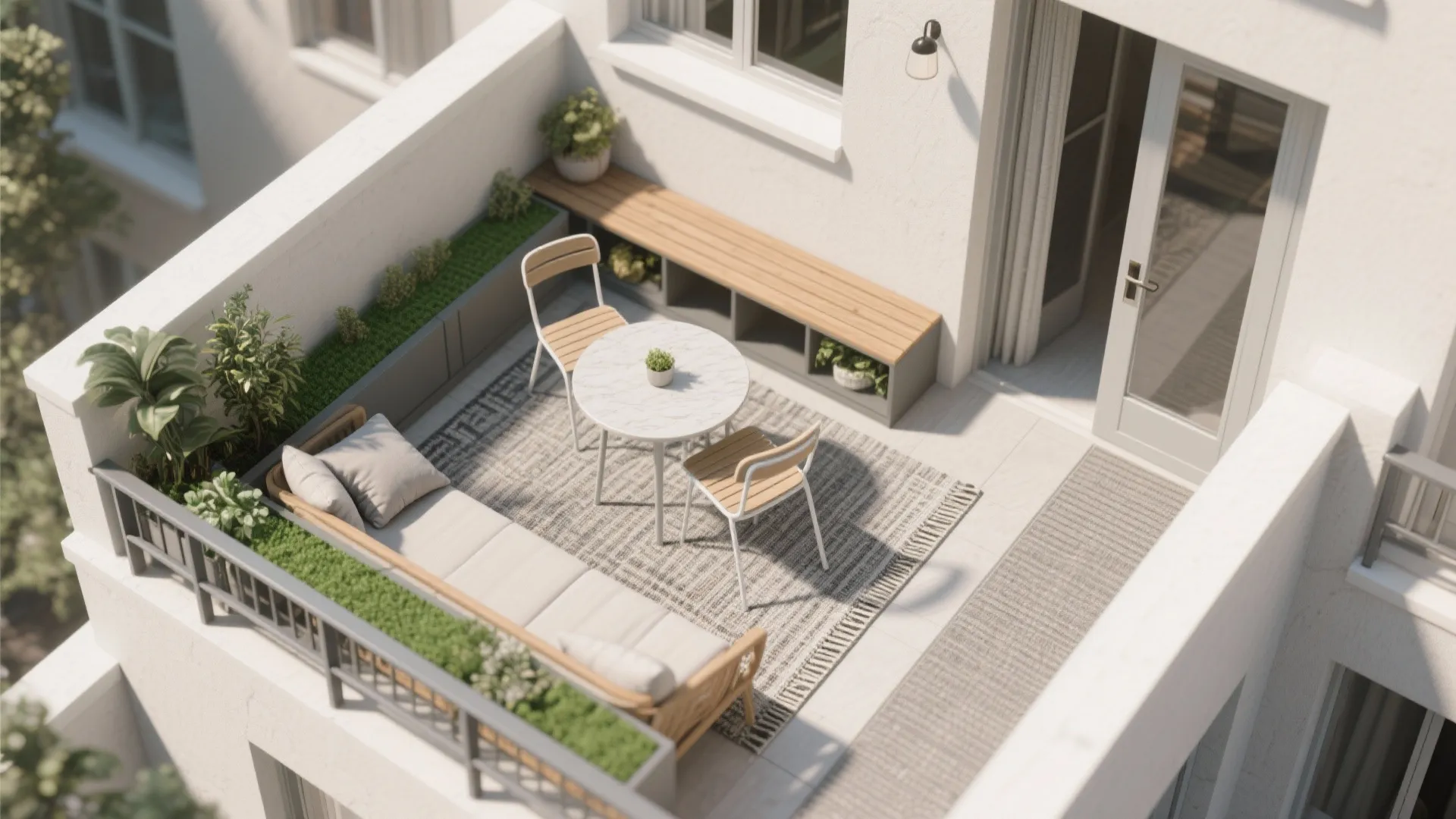 Smart layout zoning: dine, lounge, and store