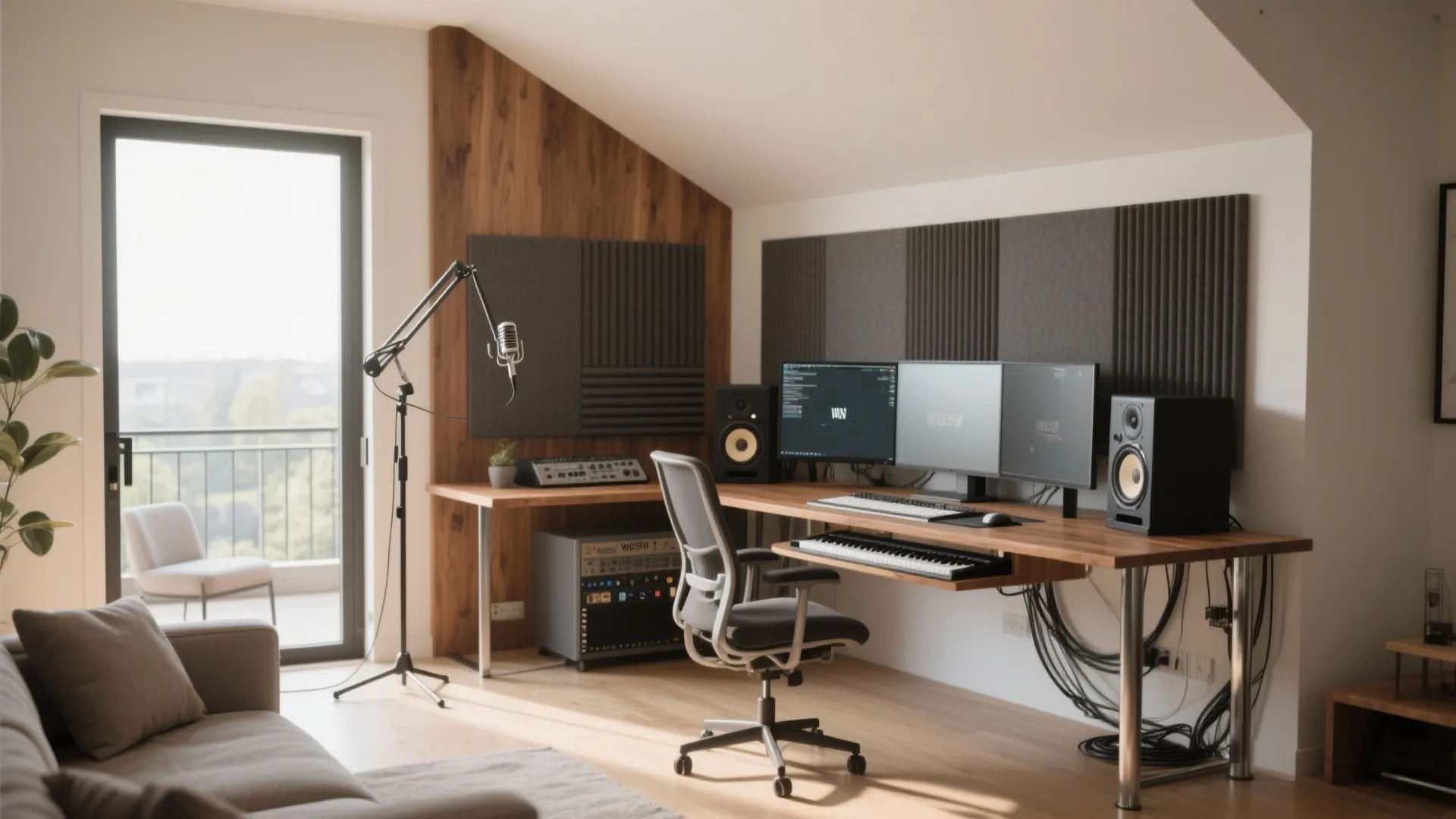 1) Zoned layout that tames reflections and traffic