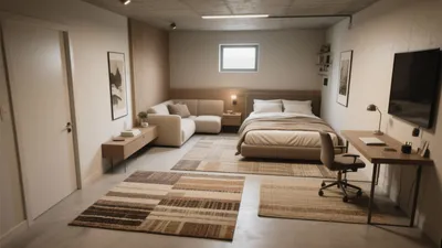 Modern Studio Bedroom with Multi-Functional Layout