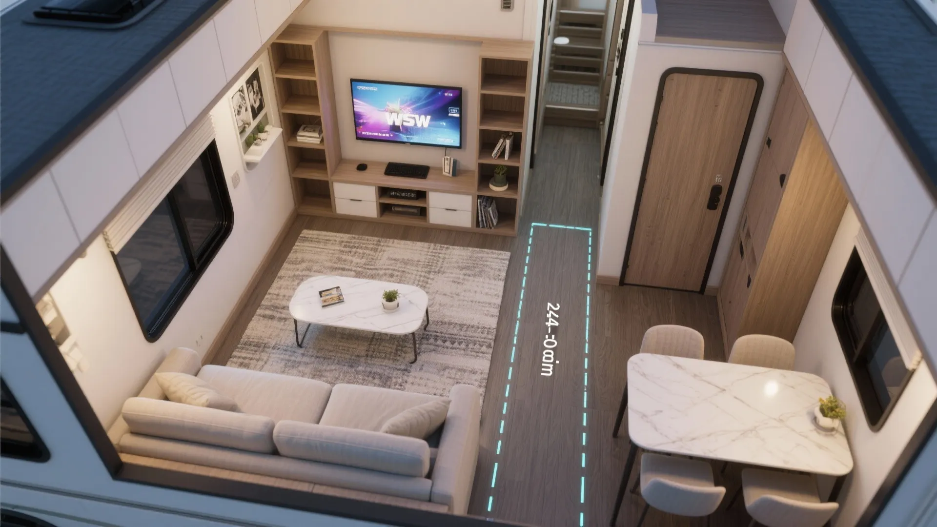 3. Flexible furniture to define zones