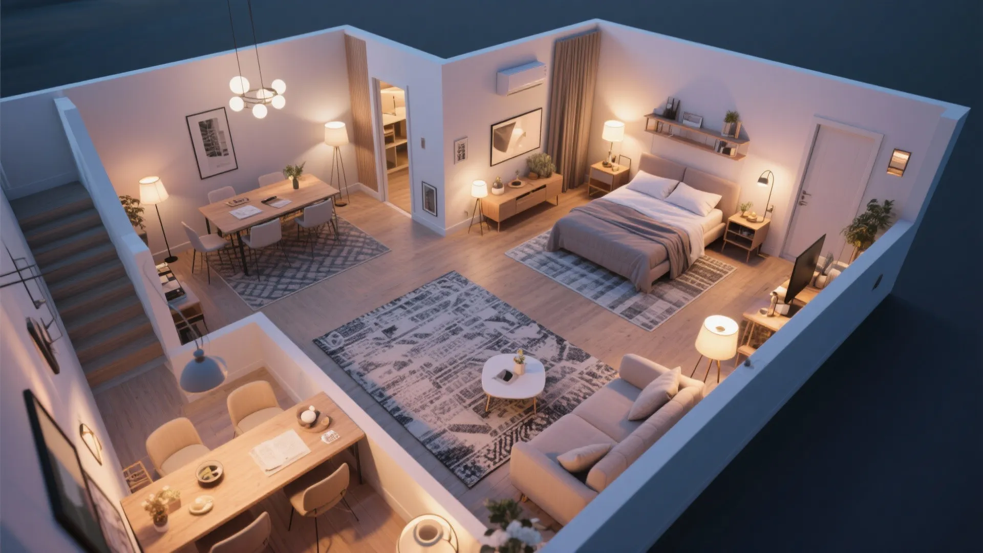 5. Define zones and layer lighting — clarity beats clutter