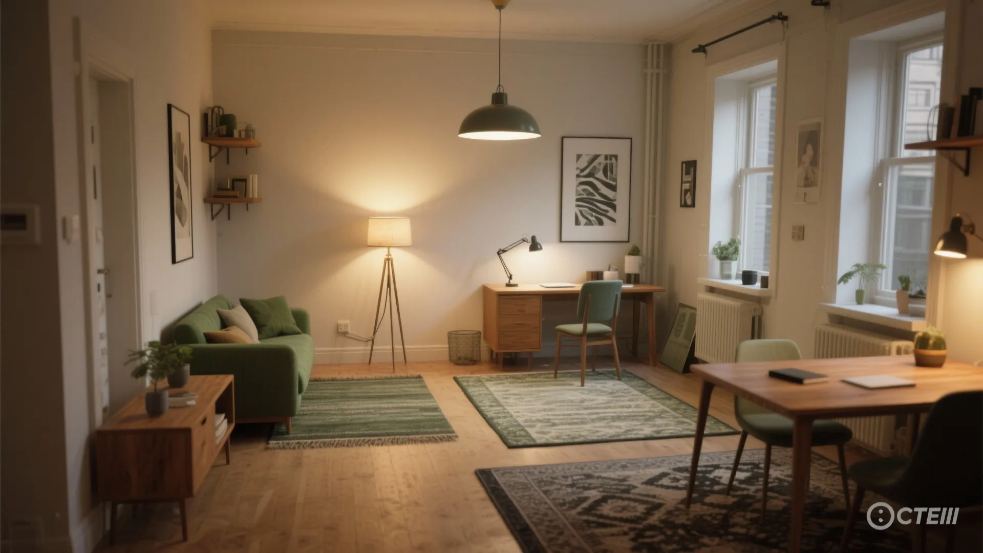 Inspiration 3: Zone with light and rugs