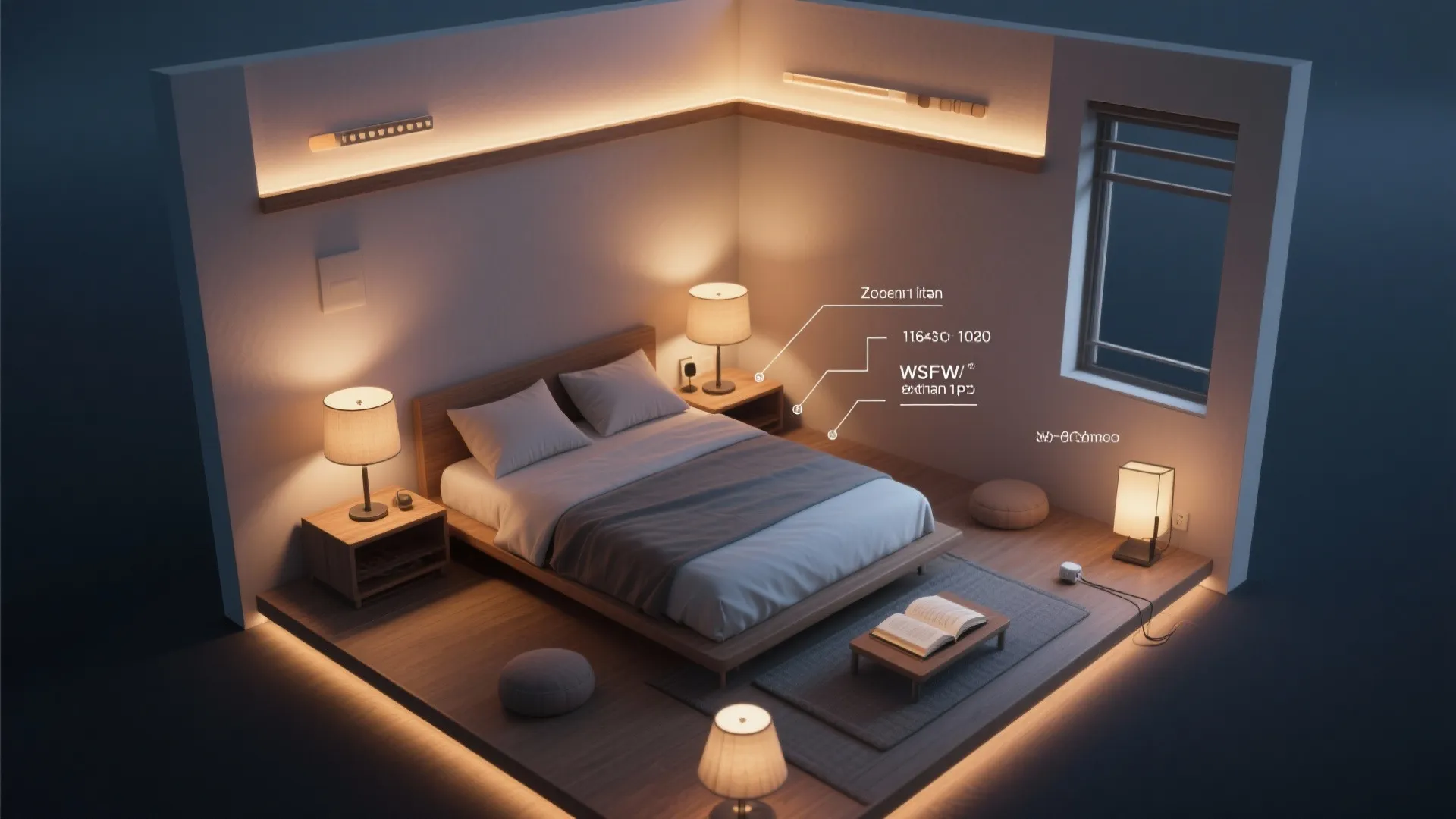 3. Zoned Lighting and Layered Ambience