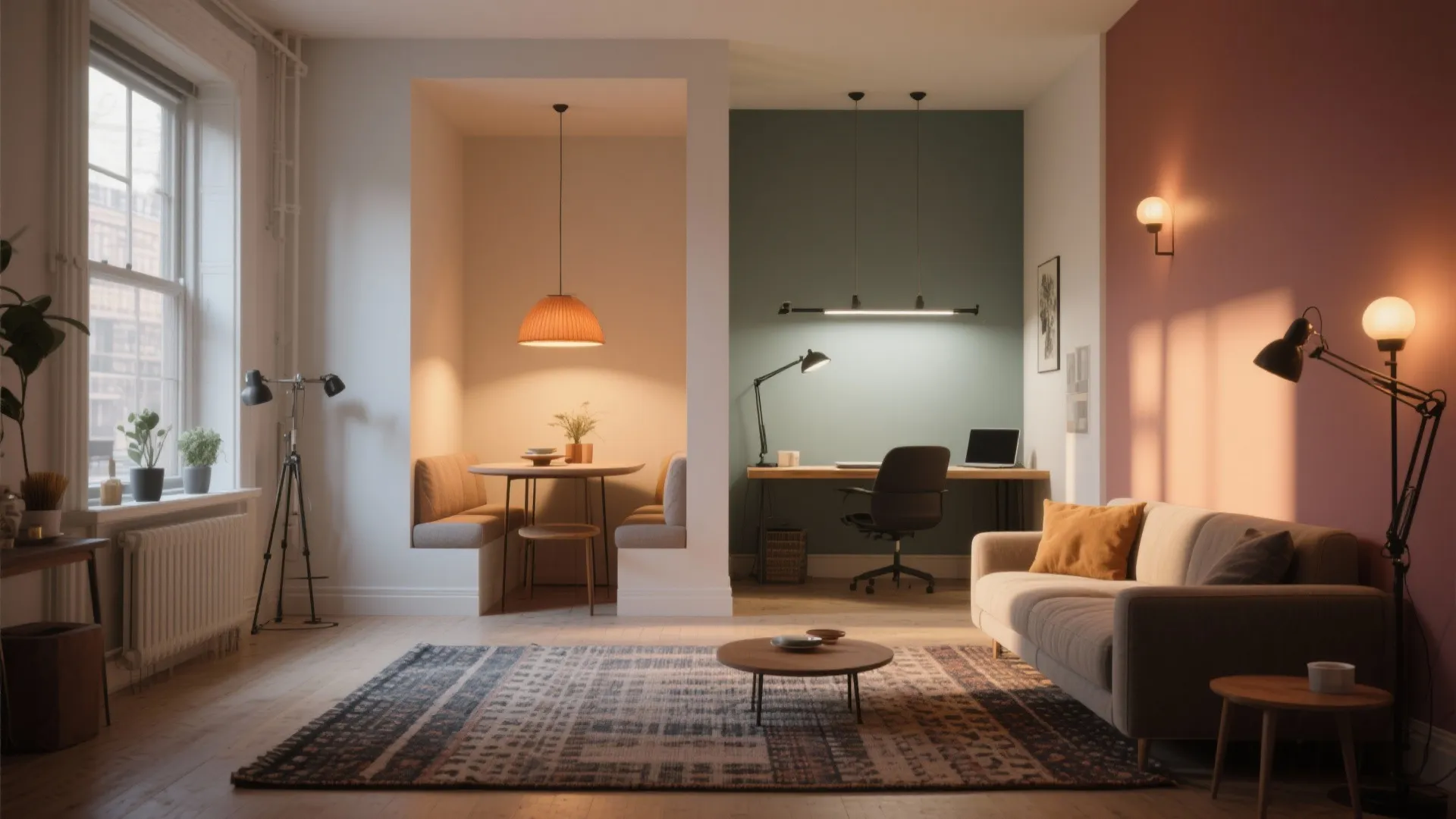 3. Zone with Light, Color and Rugs