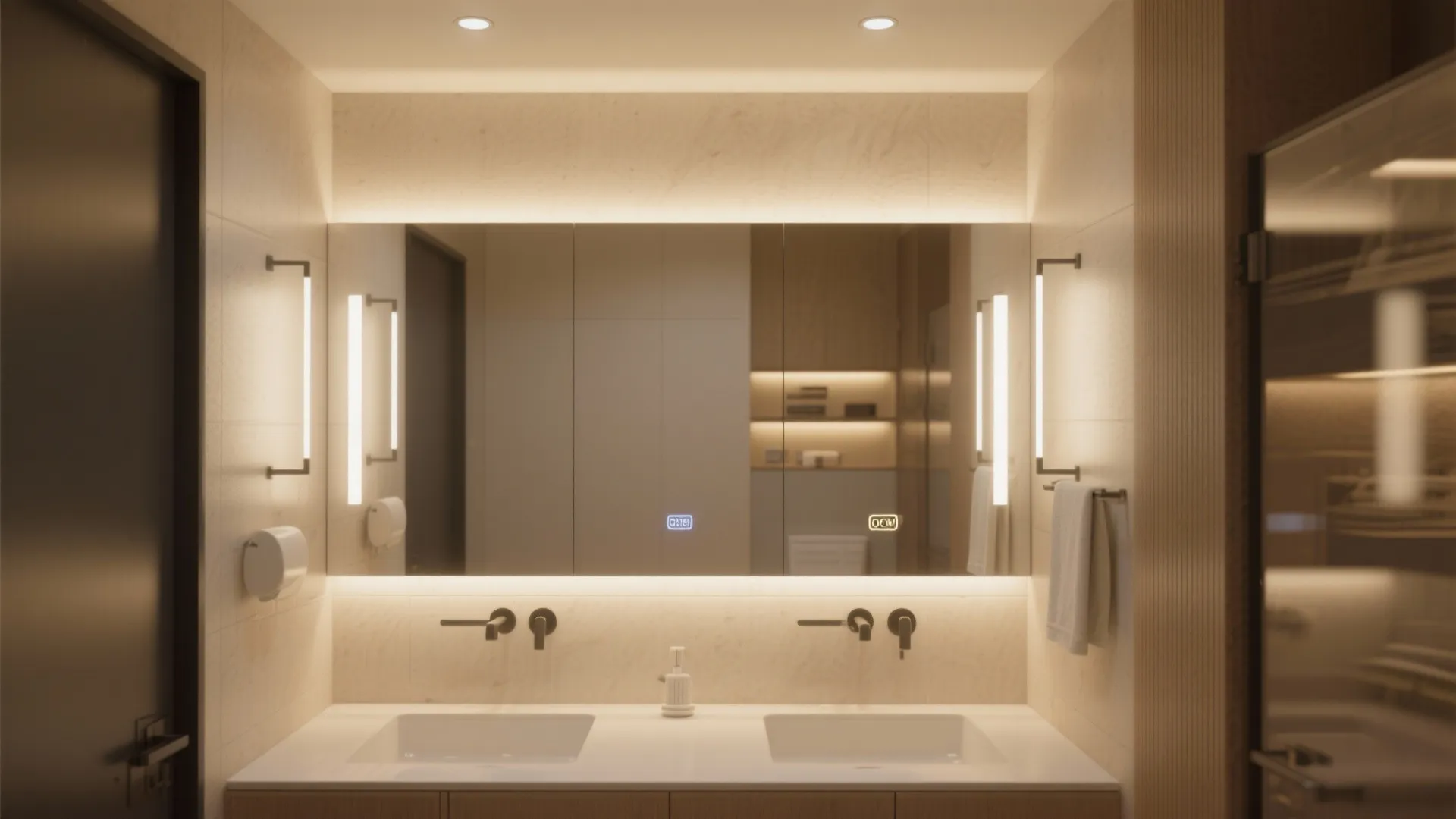 5. Use zoned lighting and mirrored illusions