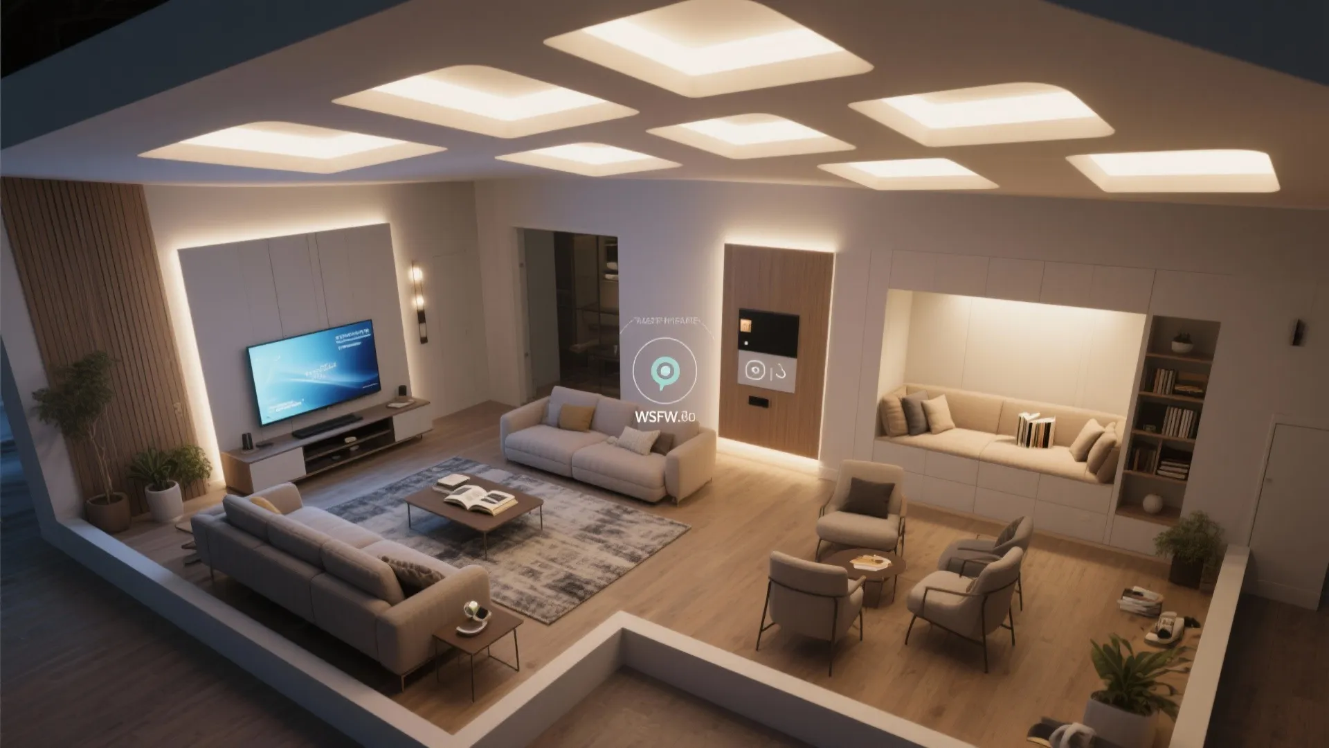4. Zoned Lighting with Smart Controls