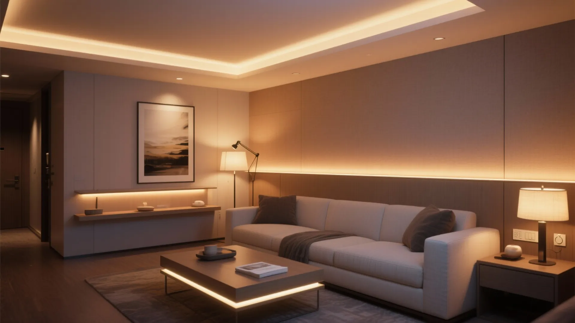 2. Zoned Lighting and Layering