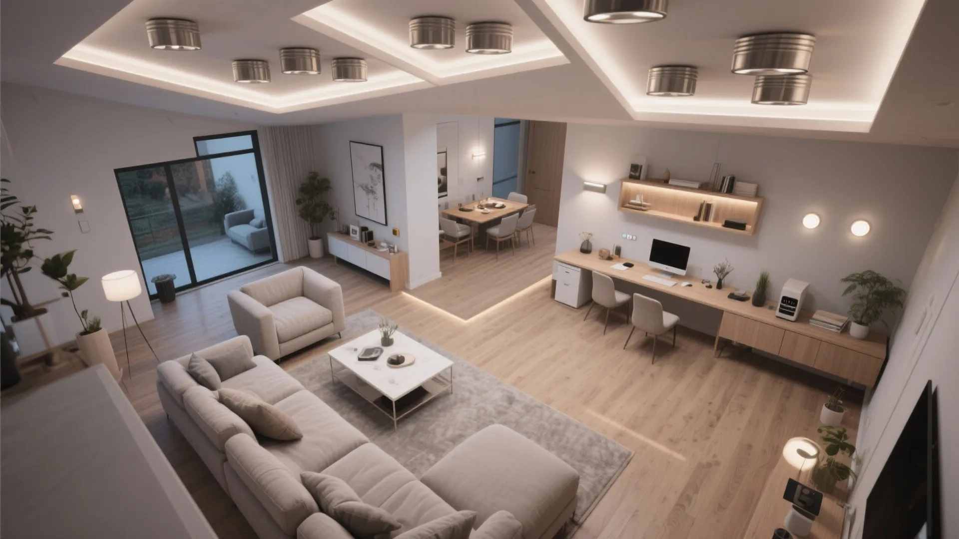 3. Zone Lighting for Multifunctional Living Rooms