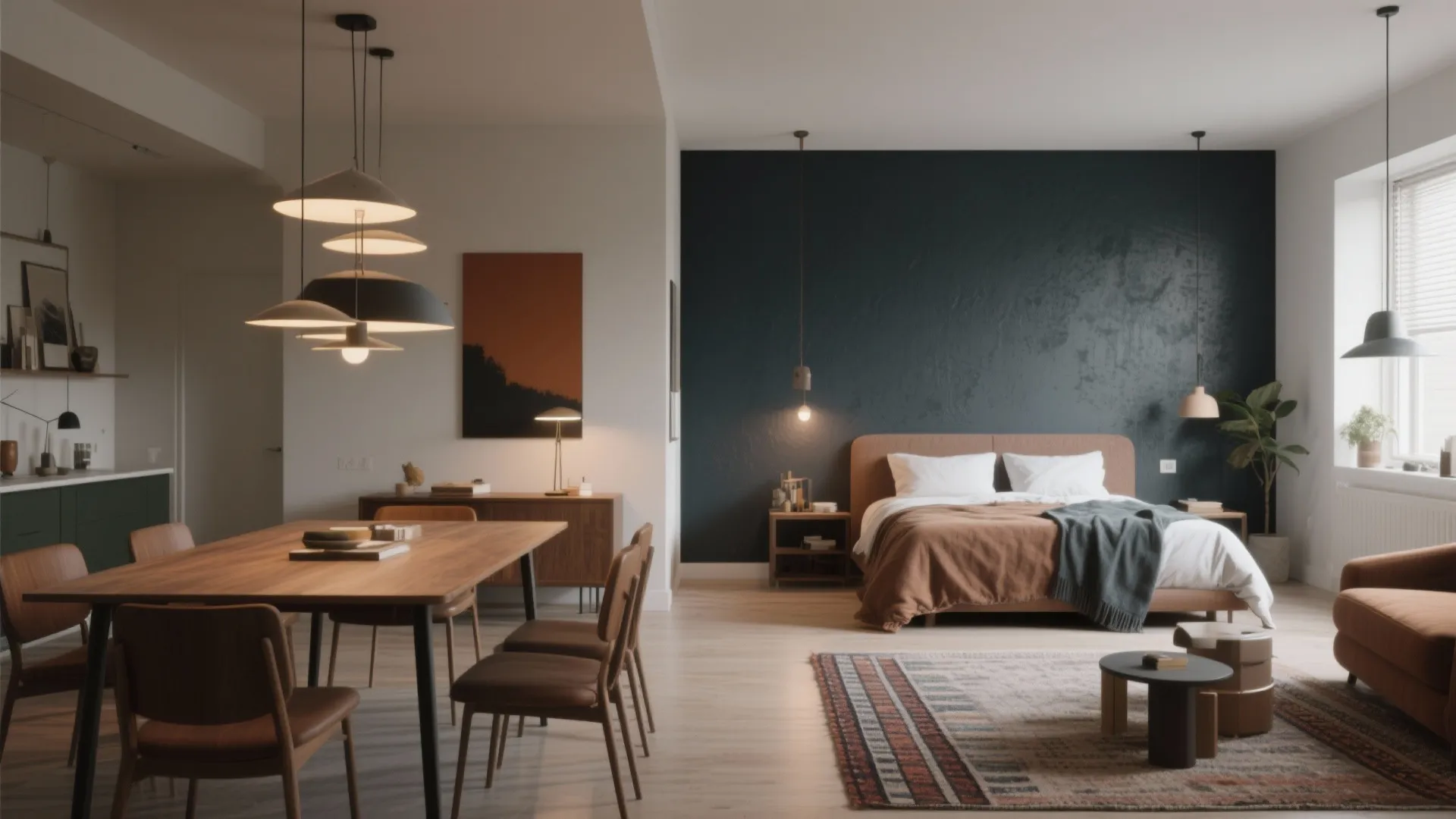 3. Zone with Color, Rugs and Lighting