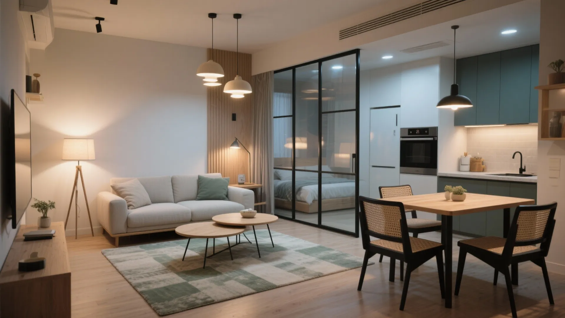 Multi-Functional Furniture and Subtle Zoning