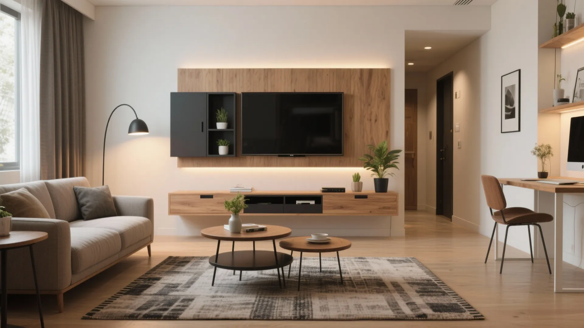 Multi-functional living with zones, not walls