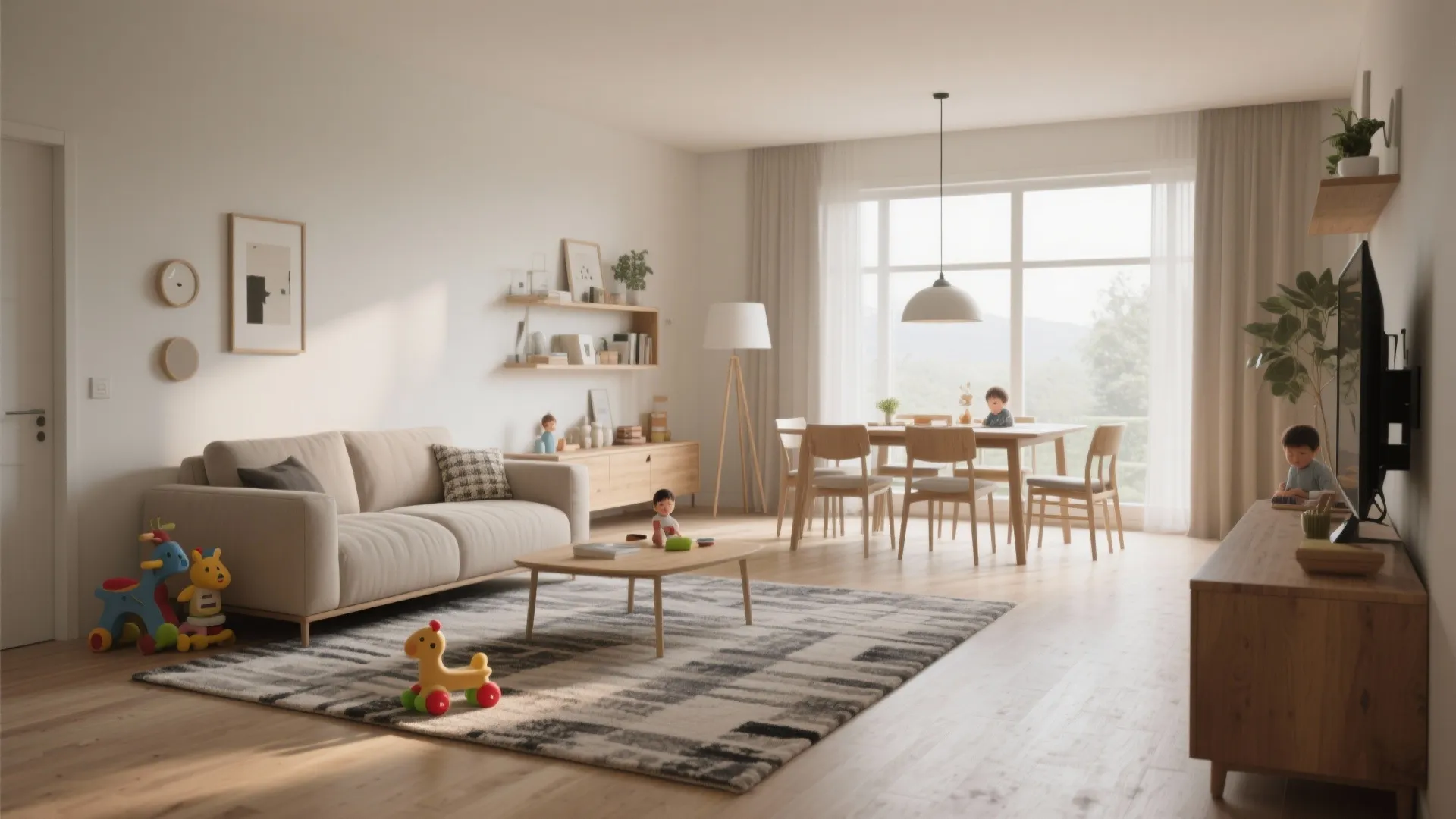 1. Zoning the Open Plan Living