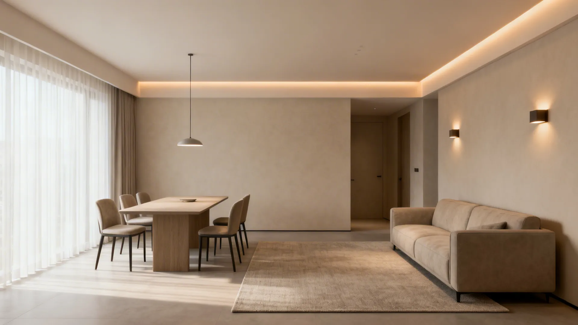 Zoning with Rugs, Ceiling Lines, and Lighting Layers