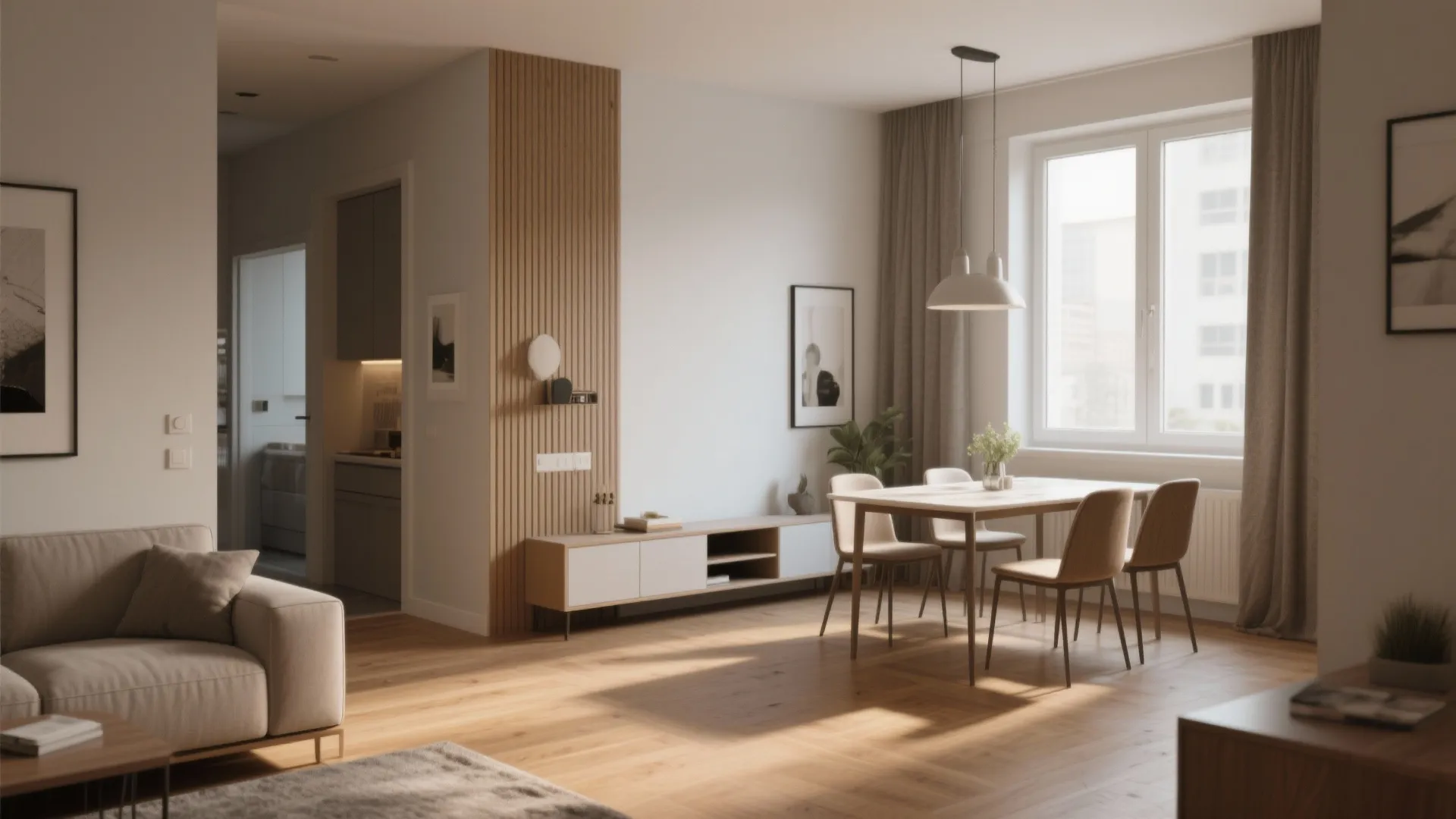 1. Create zoned living areas with furniture, not walls