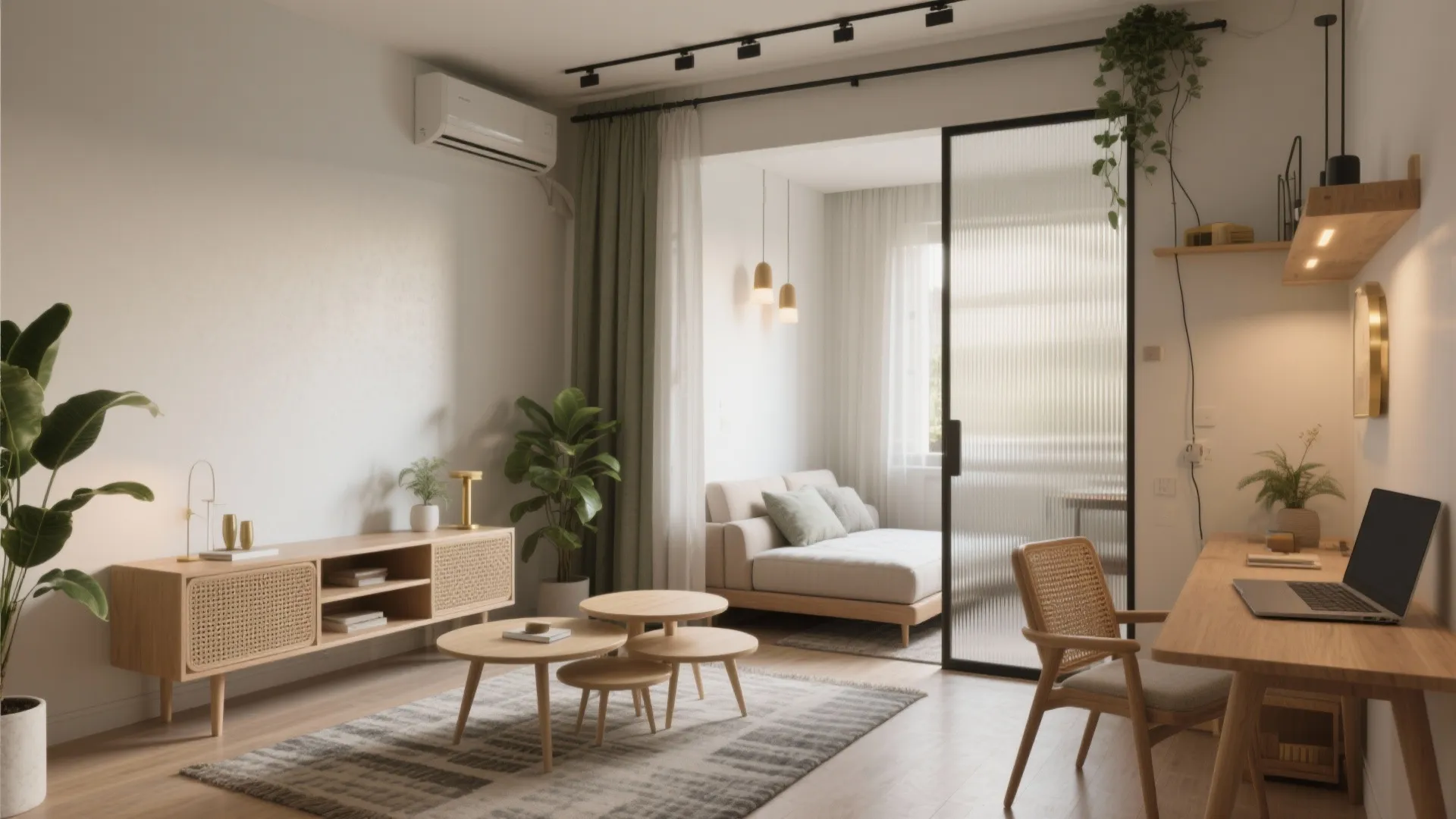 Multi-functional furniture and zoning without walls