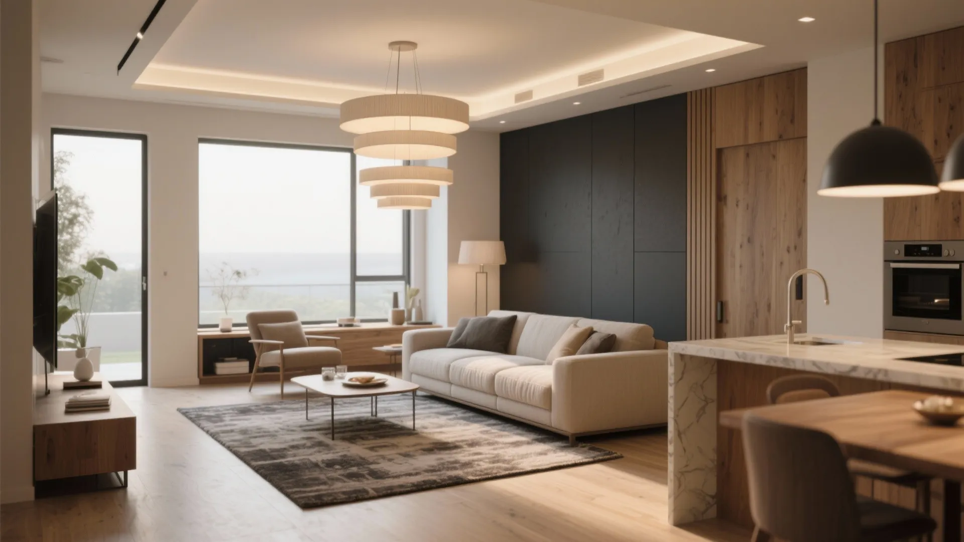 1. Open-Plan Living with Zoned Areas