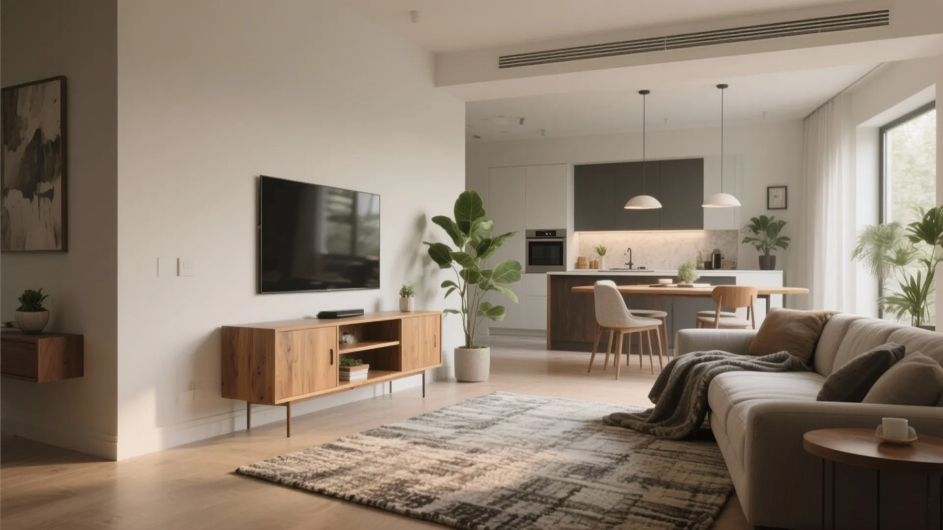 Open-plan living with zoned areas