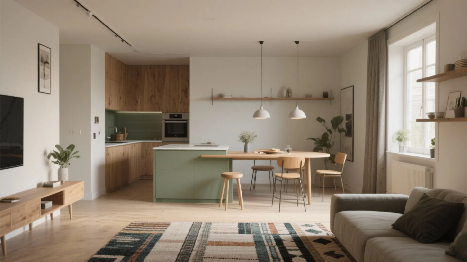 1. Open-plan living with zoned functions