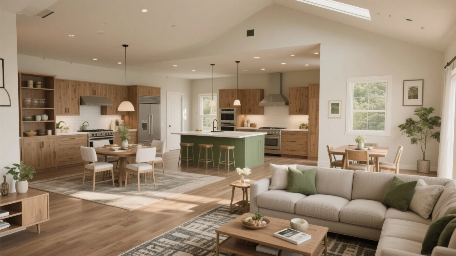 1. Open-Plan Living with Zoning