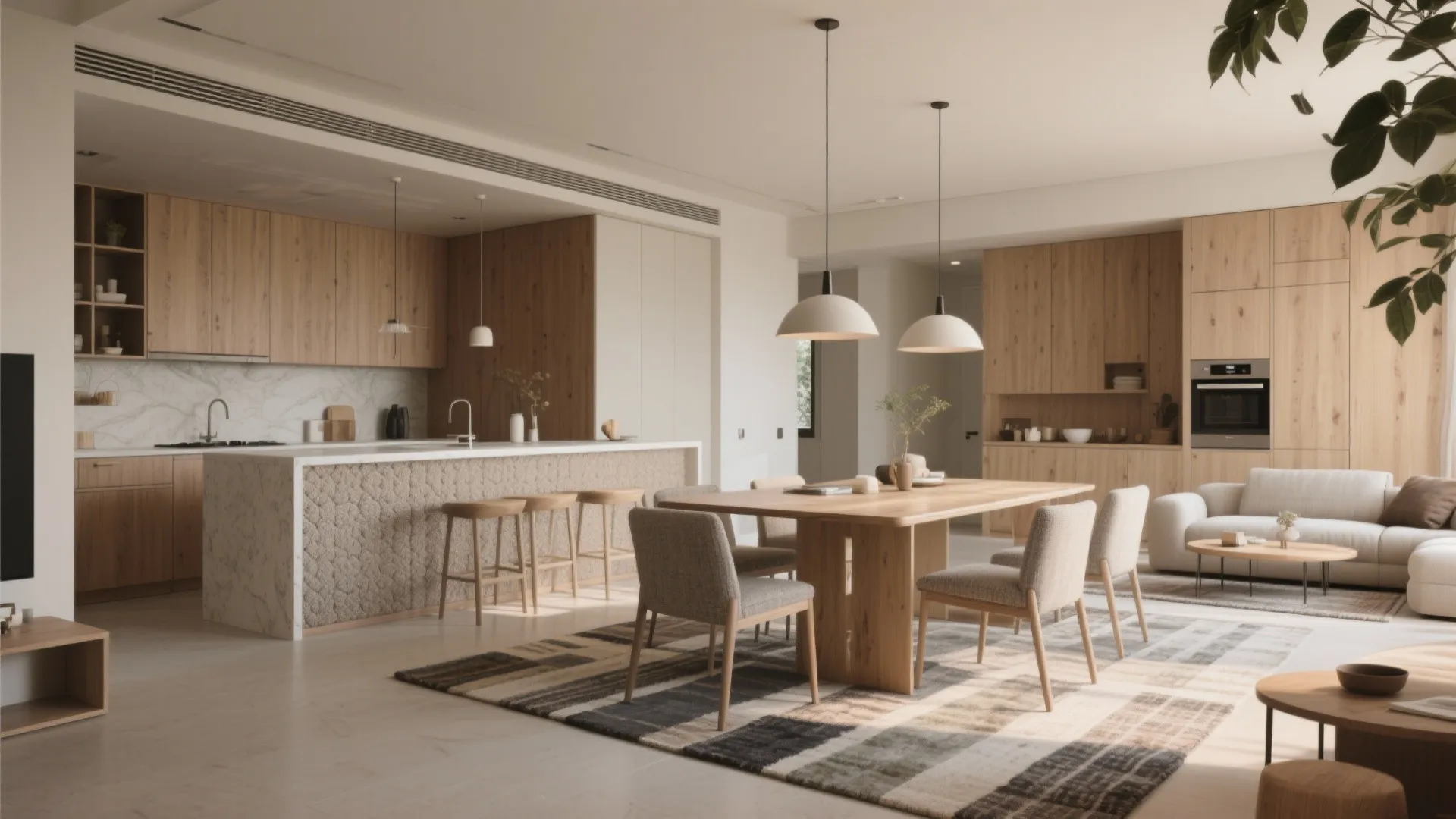 1. Open-plan living with zoned functions