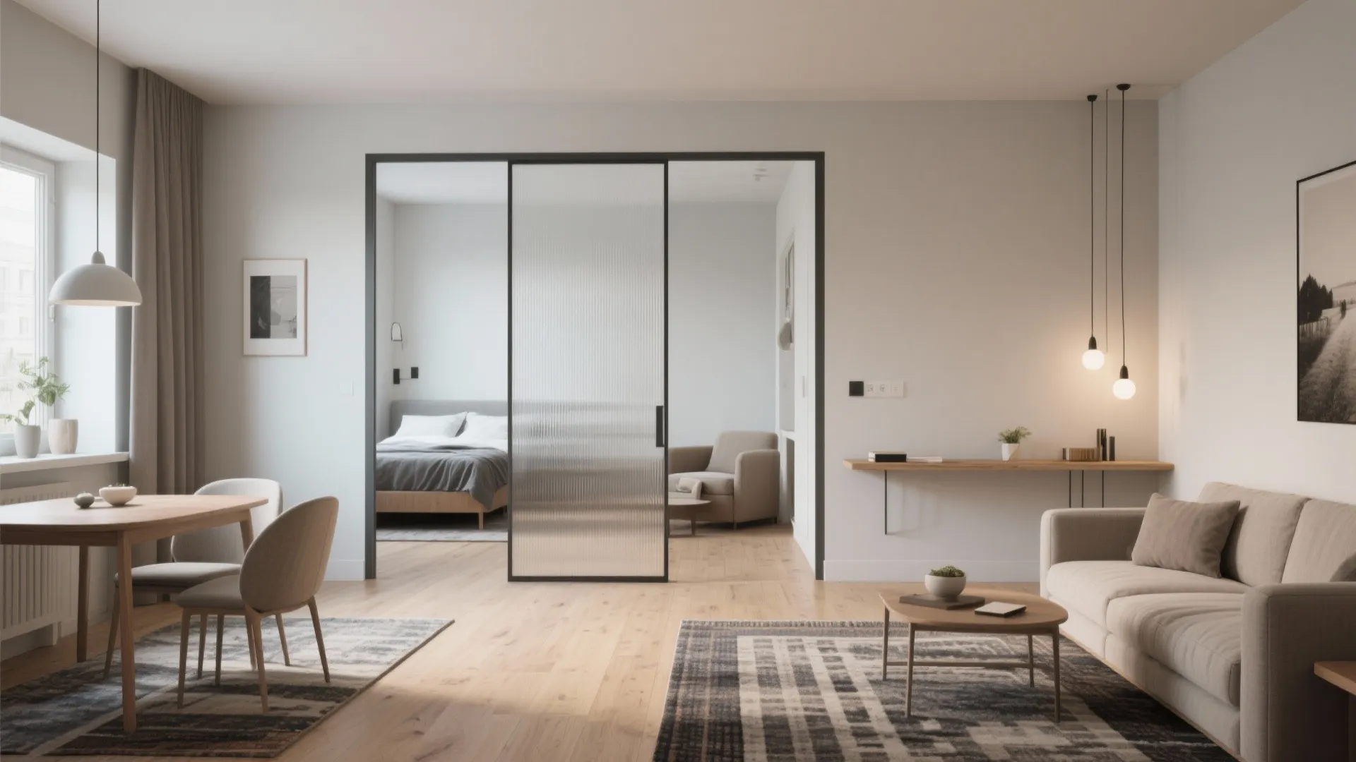 1. Open-plan micro living with zoning