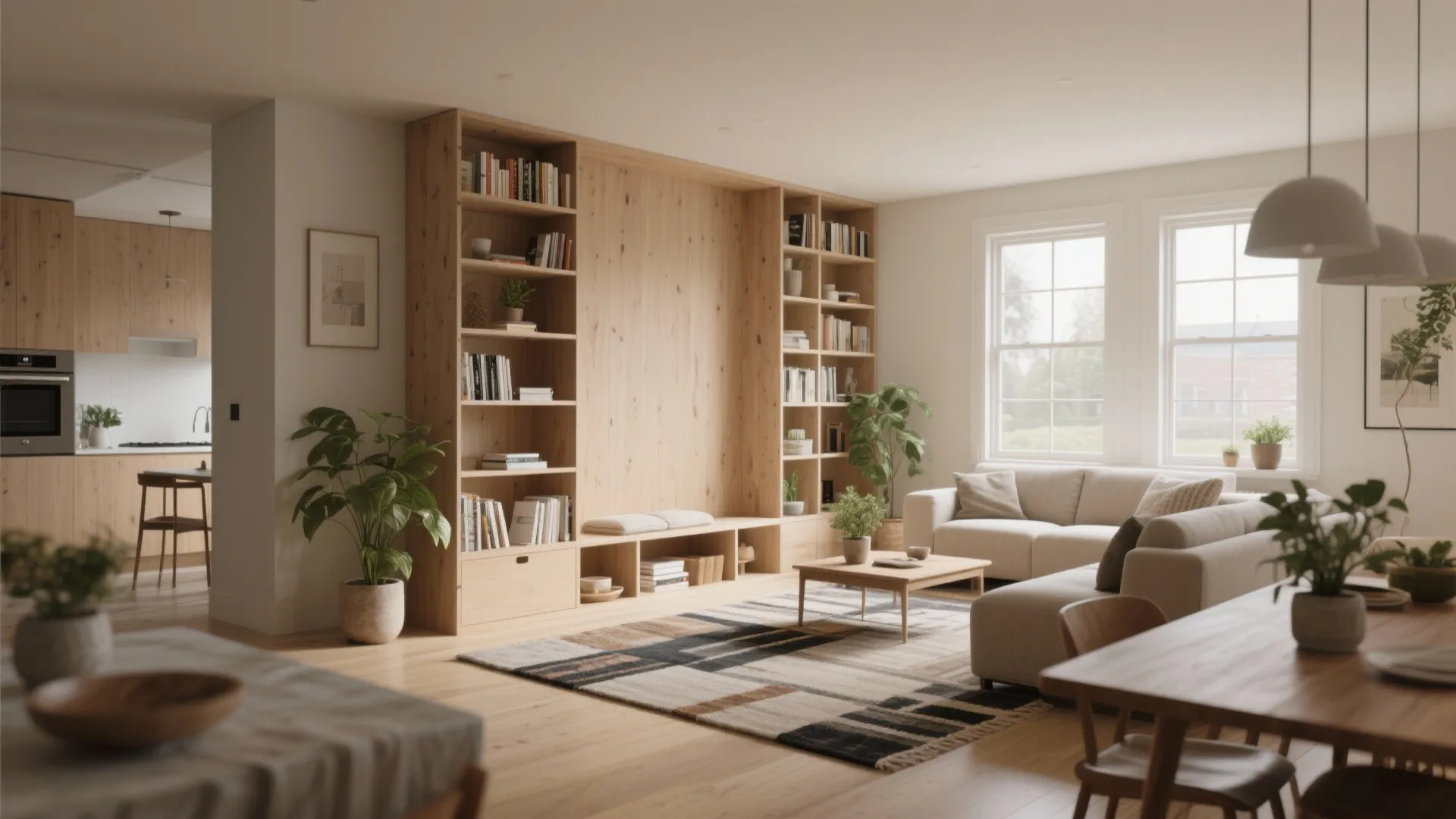 1. Open-plan living with zoned corners