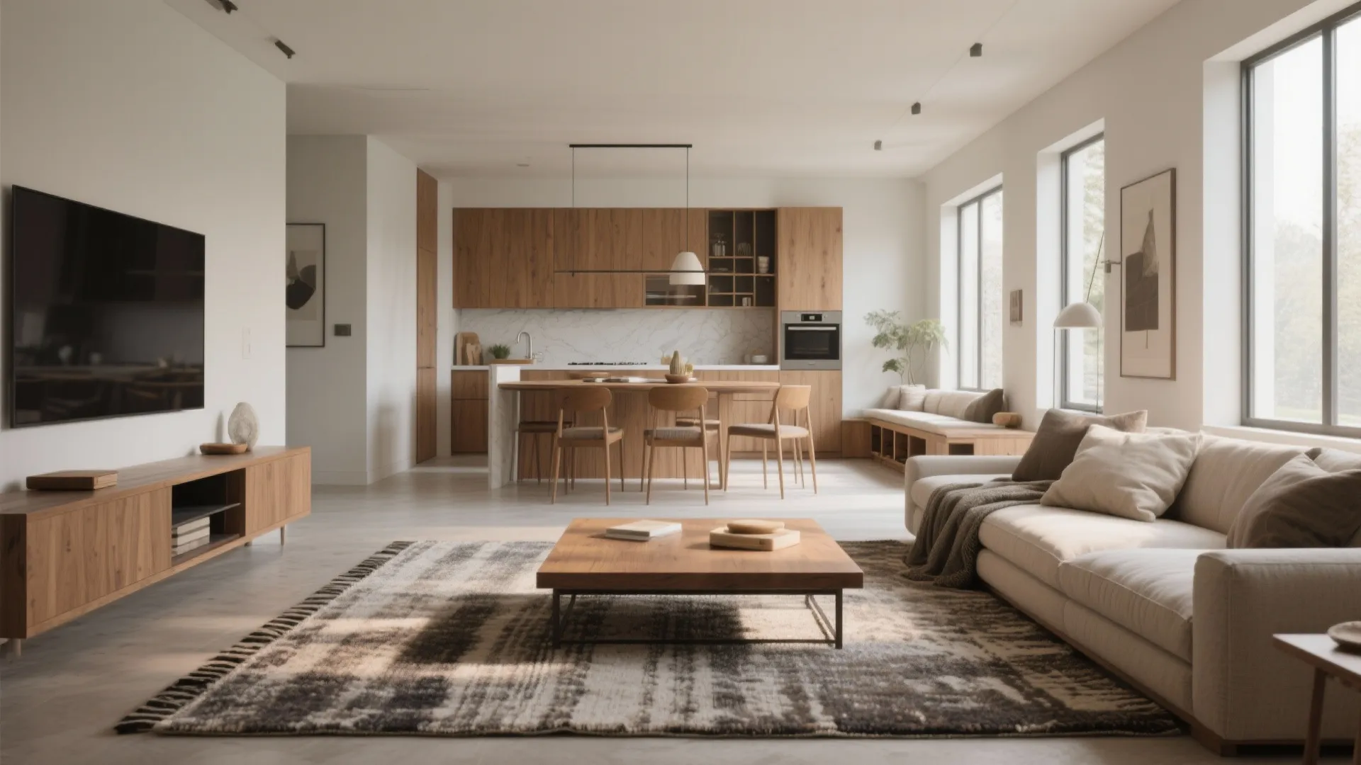 1. Open-plan living with defined zones