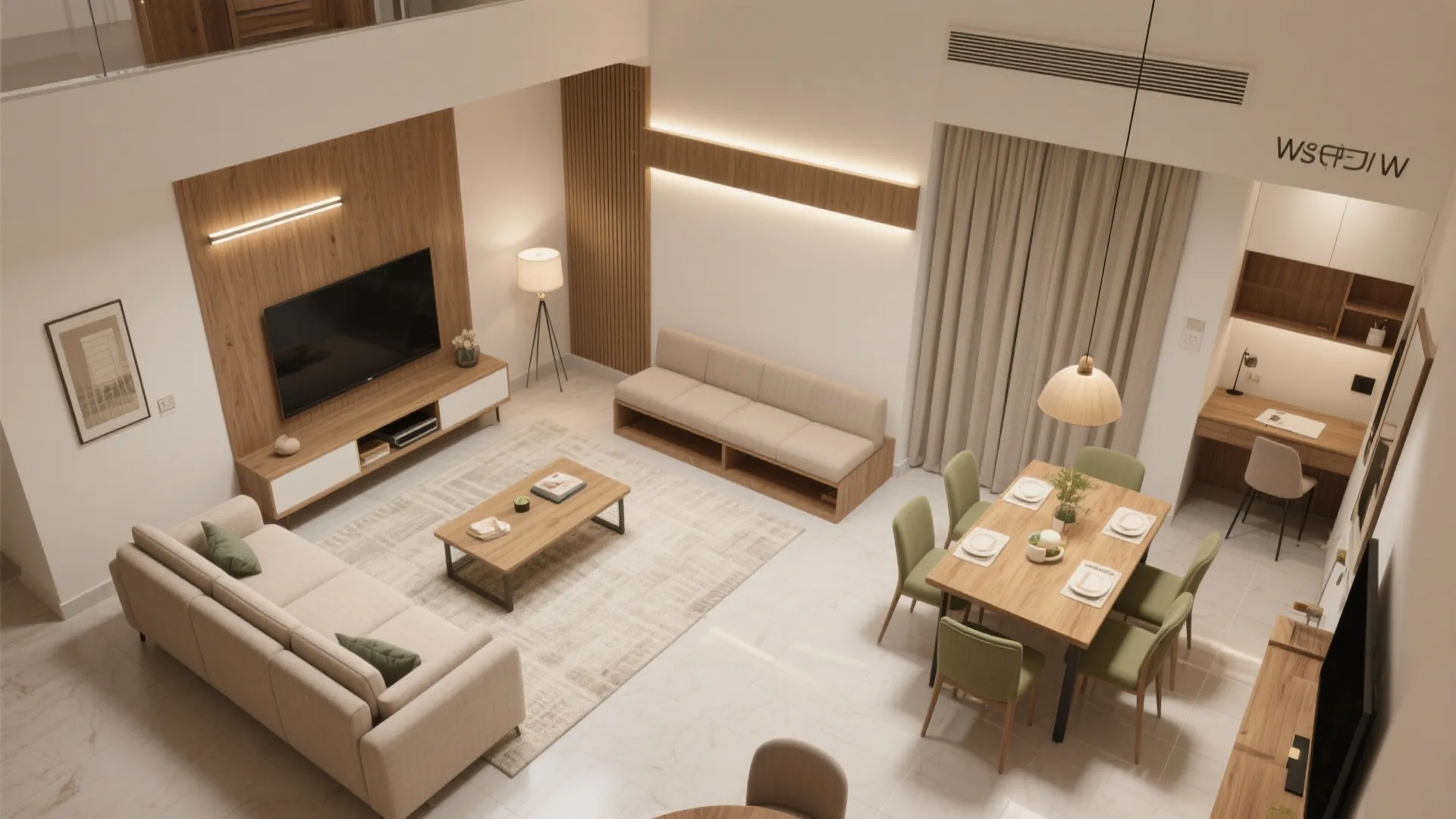 Zoned Open-Concept Living-Dining