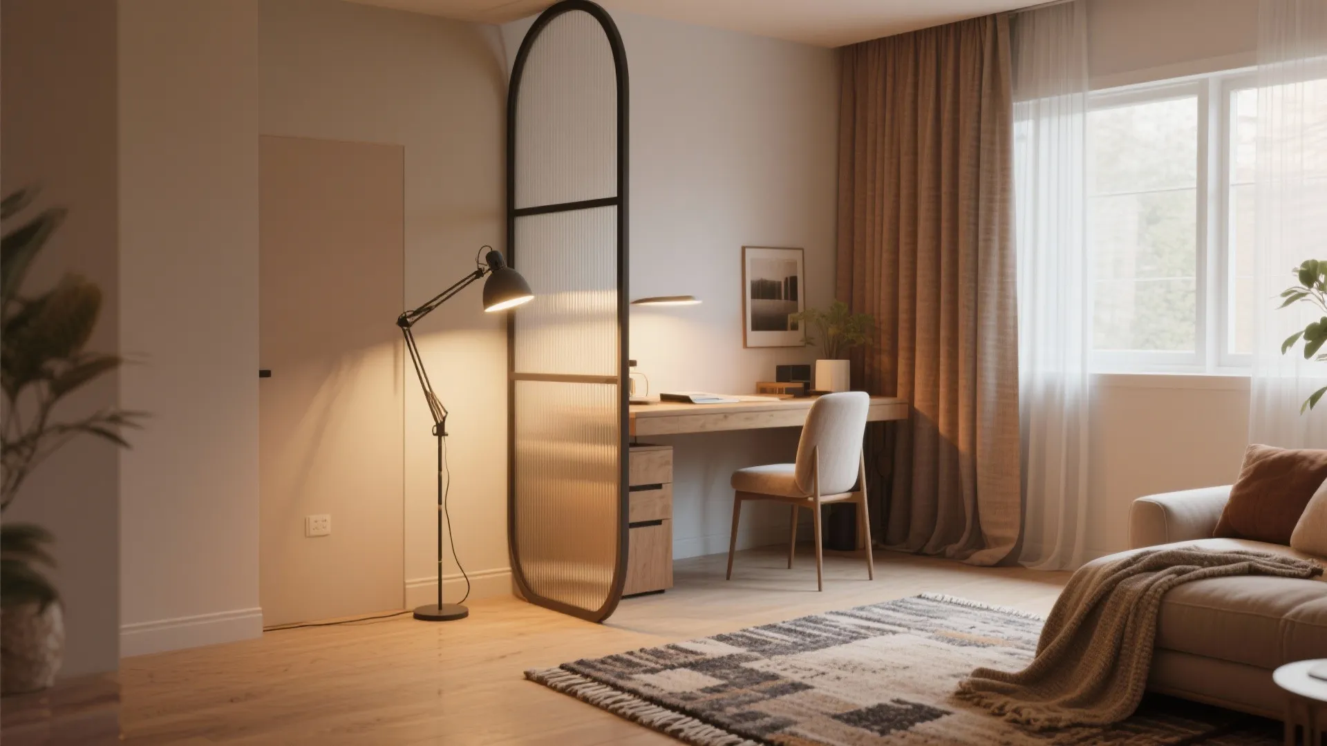 5. Zone with rugs, lighting and sightlines