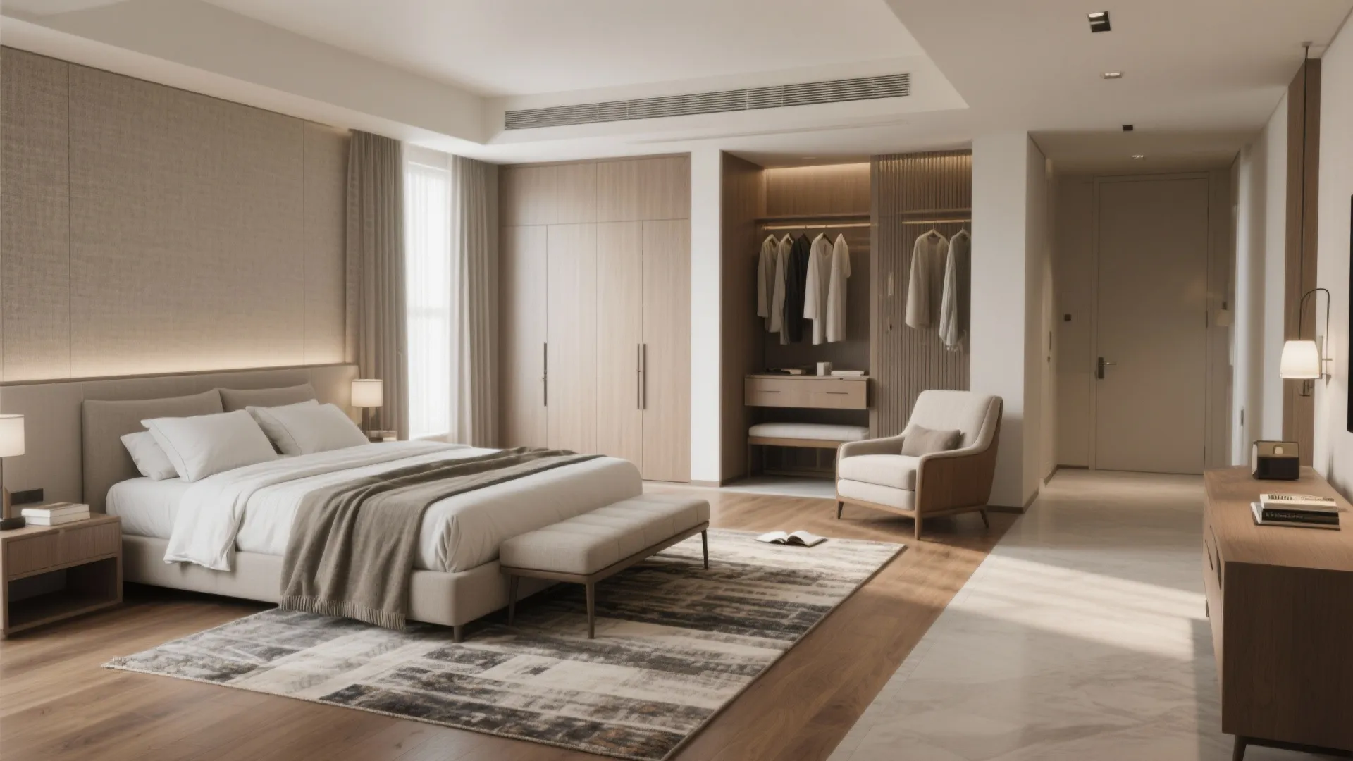 4. Zone the room with rugs and subtle divisions