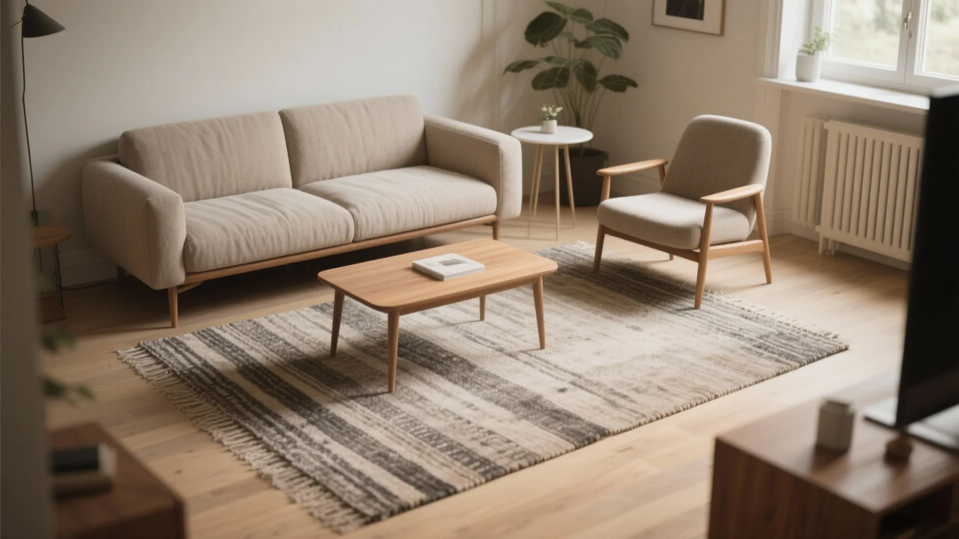 5. Zoning with low-profile seating and rugs