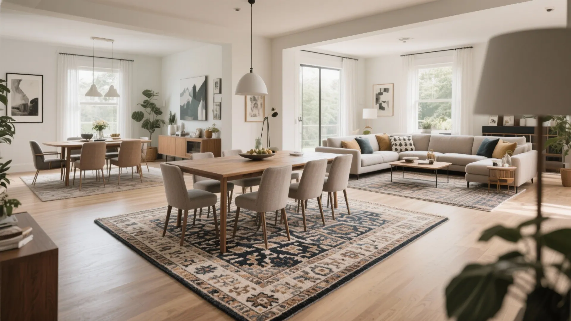 2. Define Zones with Rugs