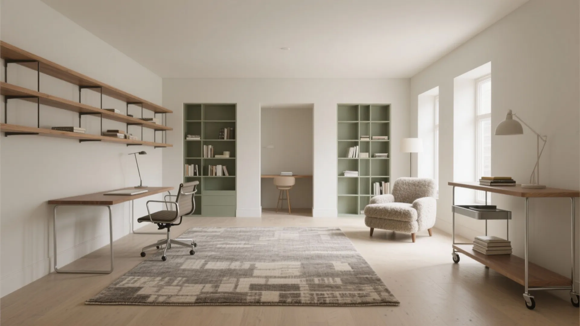 Minimal Zoning for a Spacious Study