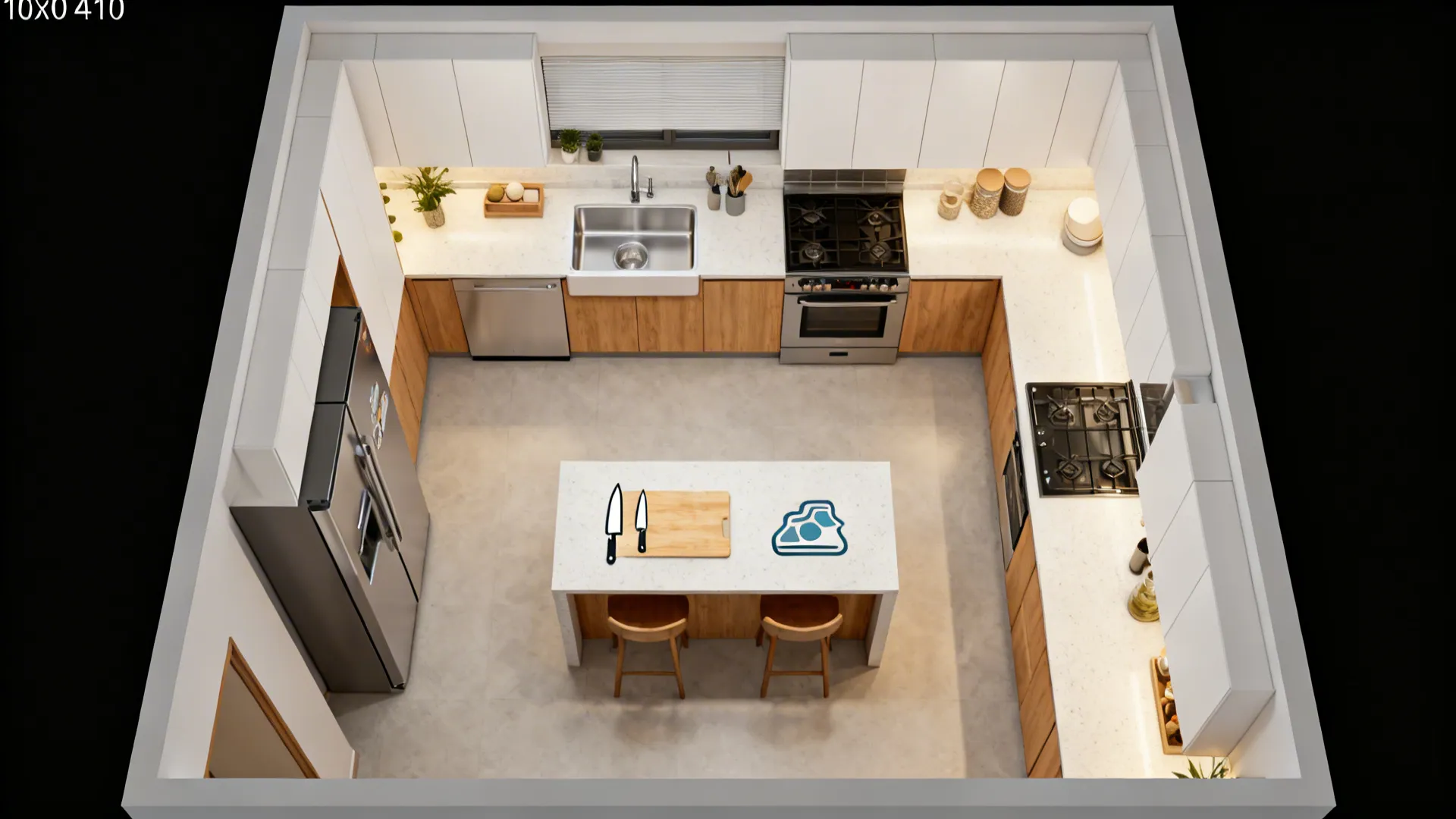 Work Triangle 2.0: Zoned Workflow in Four Walls