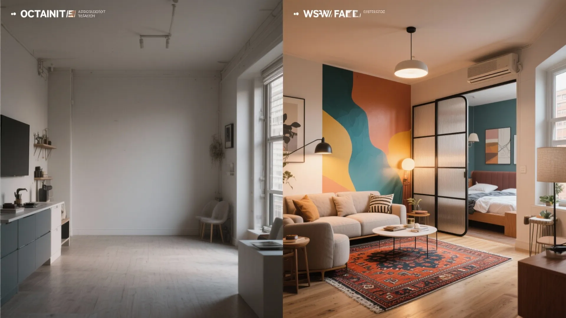 5. Define zones with color, rugs and subtle screens