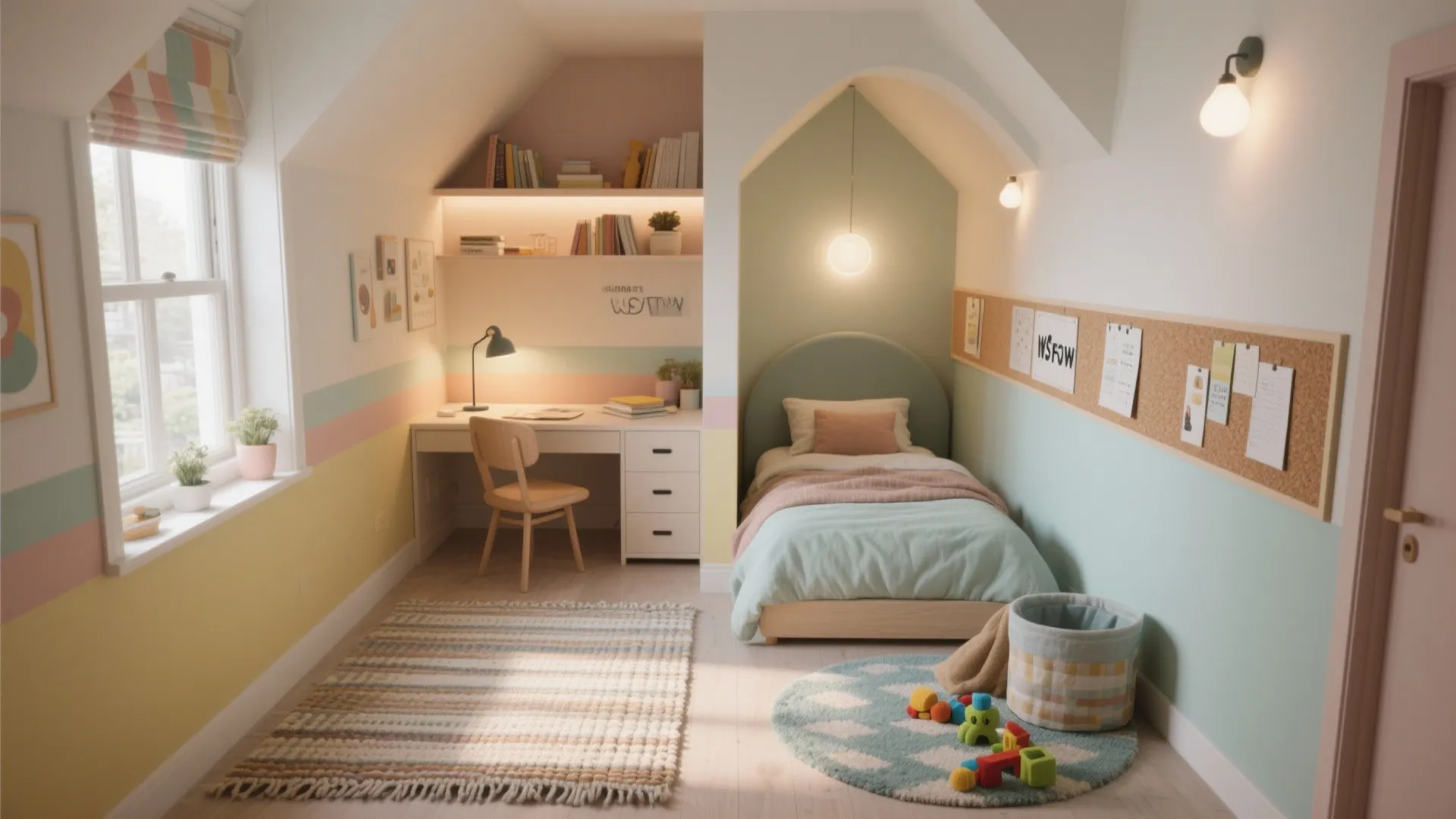 2. Zones with color and texture