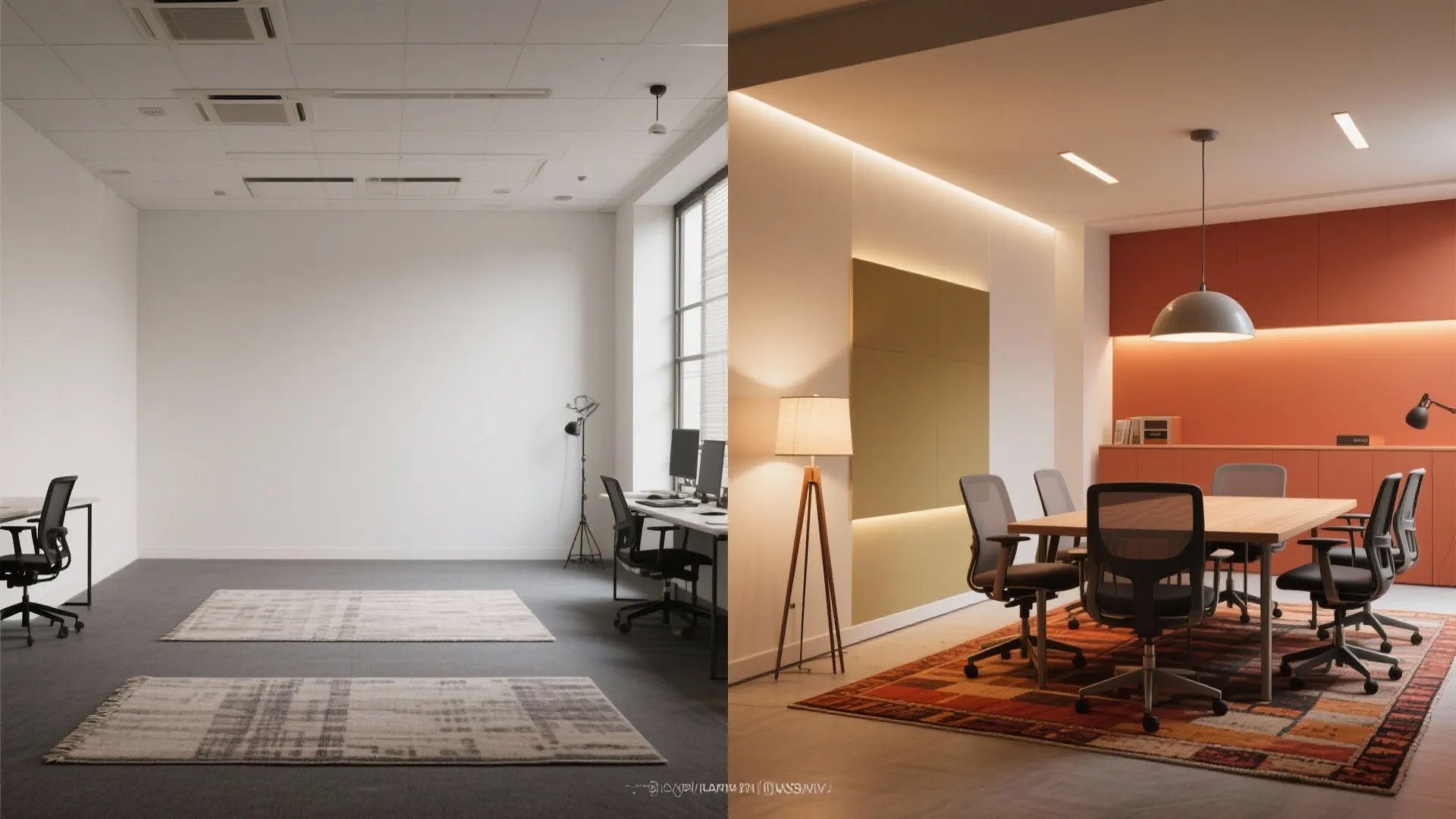 3. Define zones with lighting and rugs