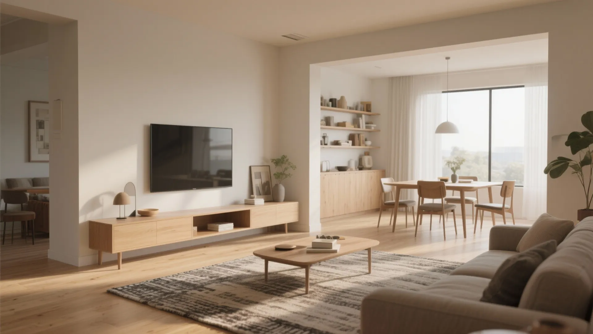 1. Define zones with low dividers and consistent flooring