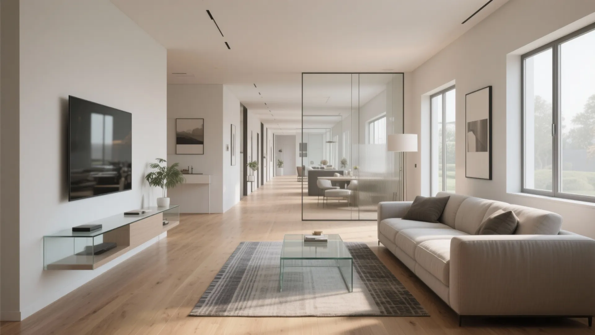 4. Define zones with rugs and subtle dividers